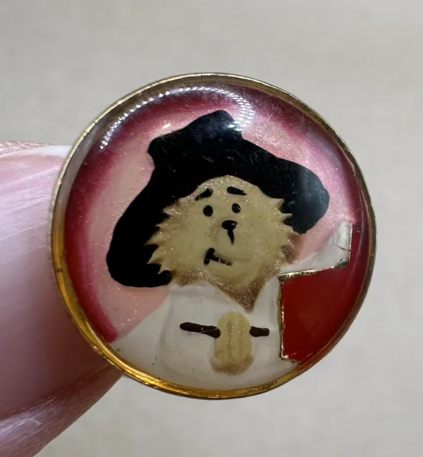 Vintage Handmade Hand painted Paddington Bear 1970’s Pin Badge