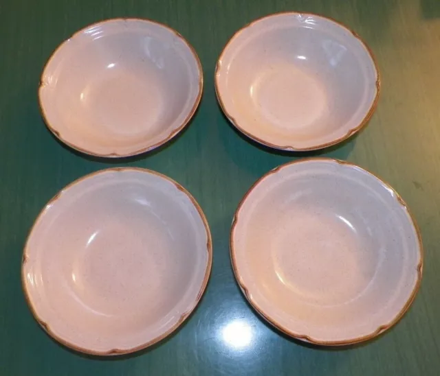 Set of 4 Vintage FAMILY TABLE STONEWEAR Soup / Cereal Bowls - 6.5" -SM-7527 -NOS