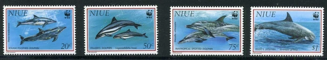 Niue 822-25 postfrisch Delfine WWF #JM216