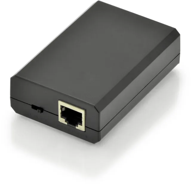 DIGITUS Professional Gigabit Ethernet PoE+ Splitter 24 W RJ45 schwarz BRANDNEU