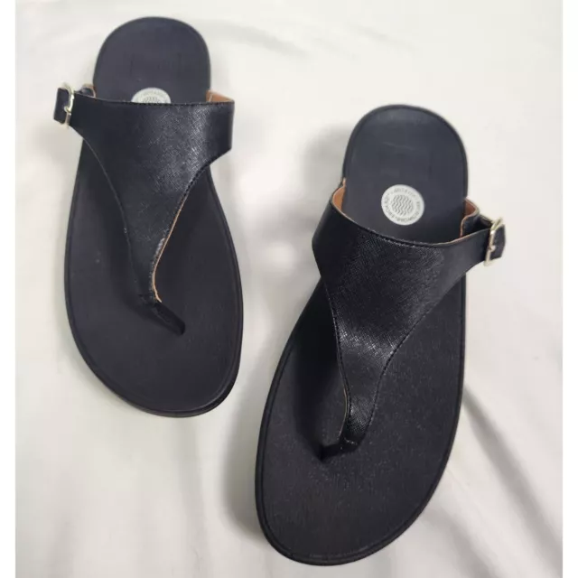 Fit Flop Women's Sz. 10 The Skinny Toe Post Sandals In Black NWOT