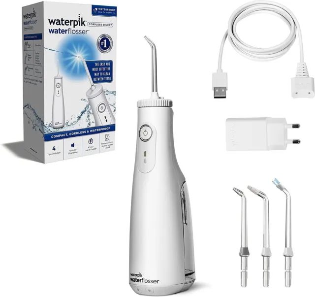 Waterpik Waterproof White Cordless Select Water Flosser with Rapid Charge WP-450