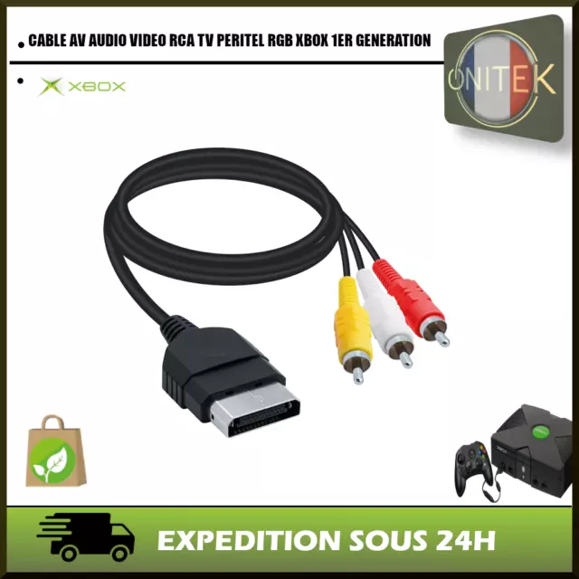 ✅ Cable Av Audio Video Rca Tv Peritel Rgb Xbox 1Er Generation Microsoft Neuf