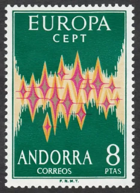 Andorra - Spanish, 1972 Europa CEPT. SG 67 Superb Unmounted Mint MNH. Cat £225