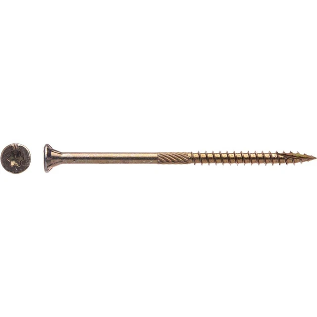 Big Timber #9 x 3-1/8 In. Yellow Zinc Flat Head Wood Screw (75 Ct., 1 Lb.) Big