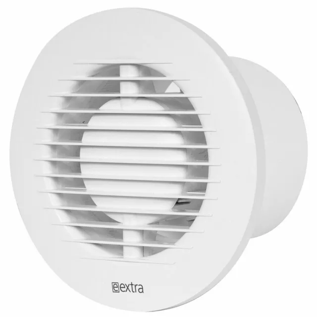 Silencioso Redondo Baño Extractor Fan 100mm/10.2cm con Temporizador Y Rodamento