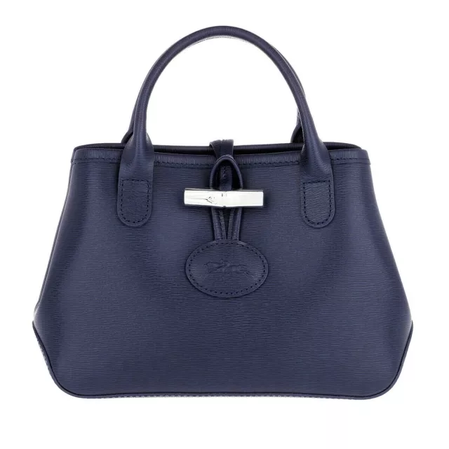 NWT Longchamp Roseau Mini Sml Crossbody Bag NAVY BLUE Made in France AUTHENTIC