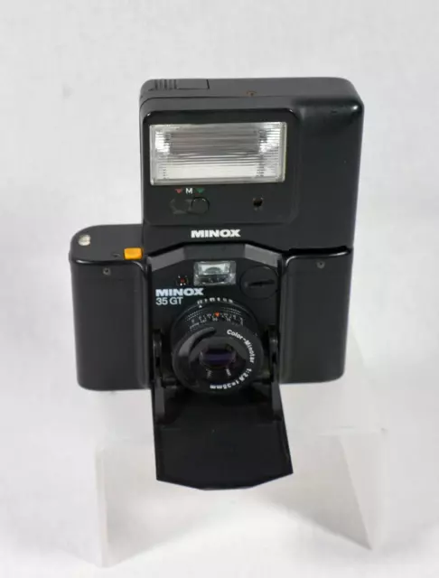 Minox GT 35 35mm Camera W/ Color Minotar 35mm 2.8 Lens & Minox FC 35 Flash -Mint