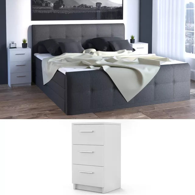 Table de chevet sommier lit table de chevet table de chevet commode blanc Vicco Table de chevet sommier lit table de chevet table de chevet commode blanc Vicco