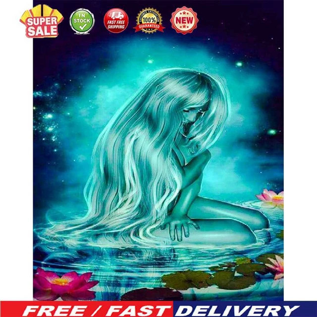 (DB0199) Figura de arte redonda de pintura de diamantes para mujer resina taladro completo estrás (V