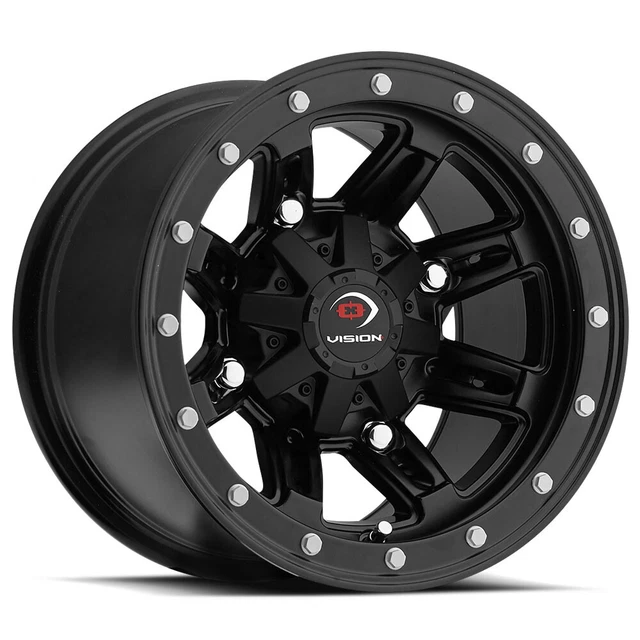 Vision UTV 550 14x7 4x110 +2.5mm Matte Black Wheel Rim 14" Inch