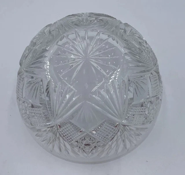 Fine Antique Abp American Brilliant Period Cut Glass 4” Bowl 7