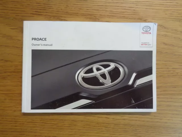 Toyota Proace Owners Handbook/Manual 13-15