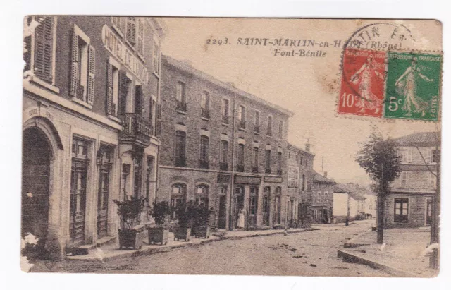 1 CPA 69 Saint-Martin-en-Haut - Fond-Bénite vers 1910