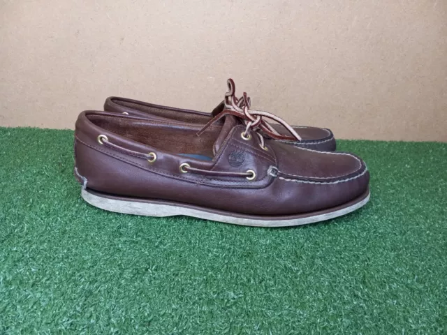 Timberland Brown Leather Boat Shoes Mens Size UK 11