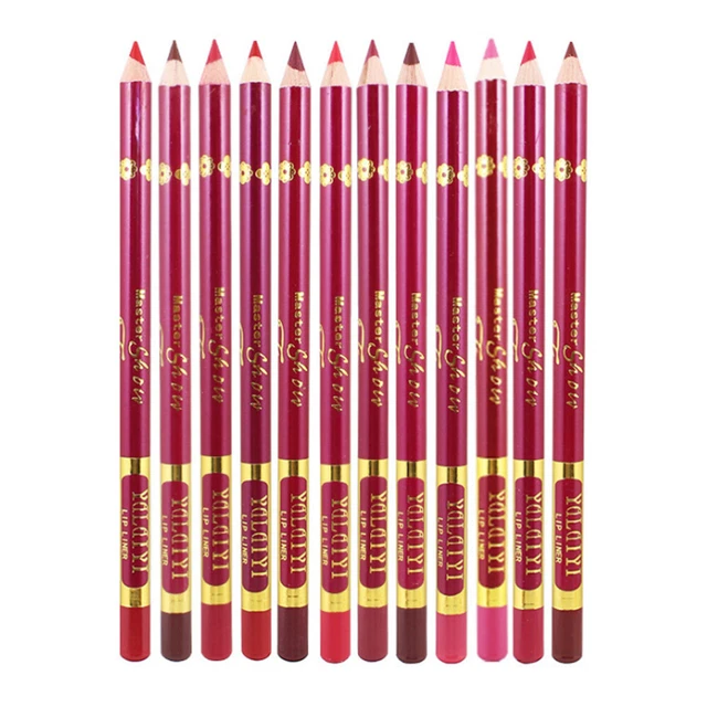 12 Pcs Lippenformstift Eyeliner-Lippenstift Accessoires Machen Kosmetik
