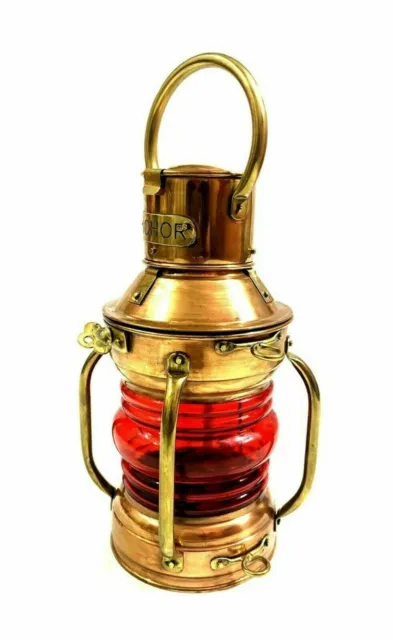 Antike Öllampe, nautischer Anker, Vintage-Schiffslaterne, Hängeleuchte, Dekor