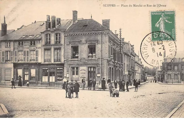 51 - SUIPPES - SAN37374 - Place du Marché et Rue de l'Orne
