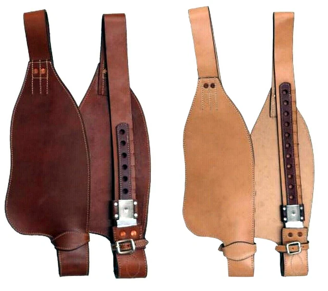 Ensemble de paires d'étriers de rechange en cuir Western Horse Saddle pour...
