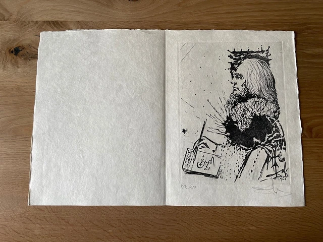 Aguafuerte Original DALÍ Limited Etching - Original Signature by Dalí 1966 - Art