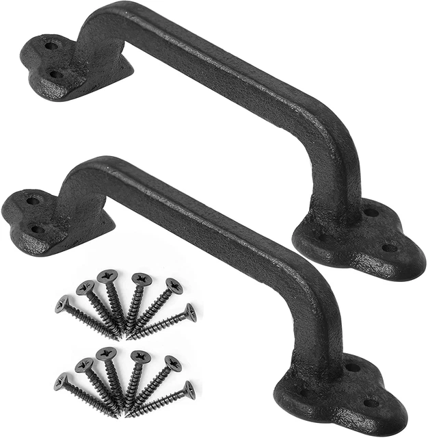 Rustic Gate Handle:9 Inch Cast Iron Sliding Barn Door Handle,Vintage Metal Gate