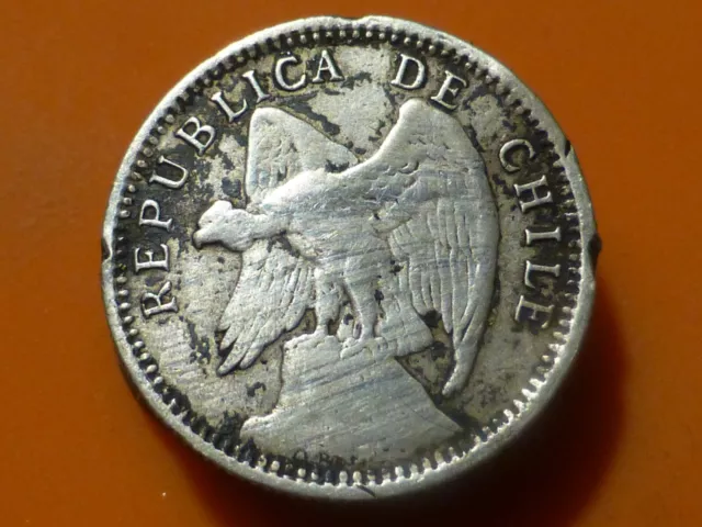 Chili - 10 Centavos (Argent) - 1896 - Recherchee & Qualite Tb+ !