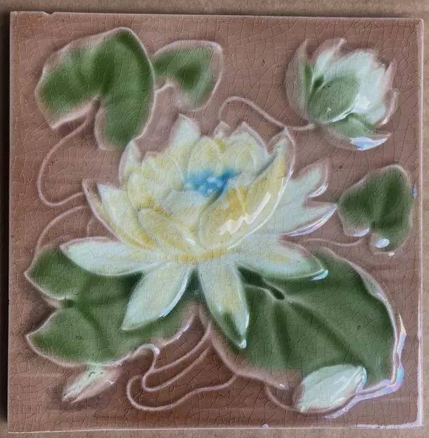 Alfred Meakin - Antique Art Nouveau Majolica Tile C1900