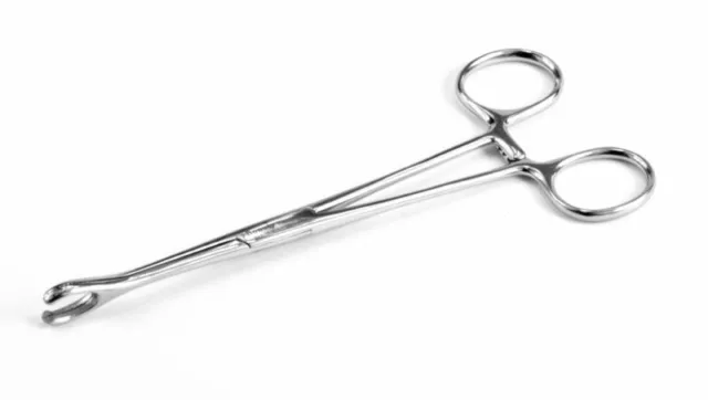 Sponge forceps slotted, 15cm 18cm, Tounge Ear Body Pierecing oval Clamps