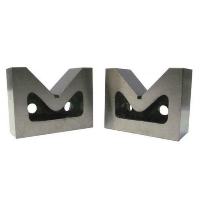 Lot de 2 blocs en V en fonte 125 x 100 x 100 mm Blocs en V