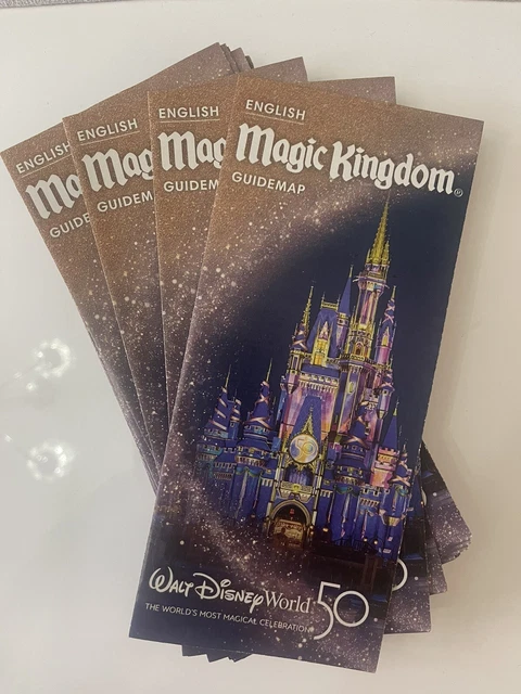 WALT DISNEY WORLD Magic Kingdom - Walt Disney World Magic Kingdom Guide Map 50th.webp