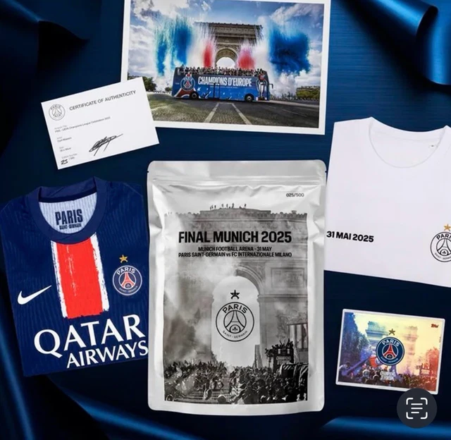 Maillot PSG LDC 2025 Collector édition Spéciale - Taille M - Domicile Bleu