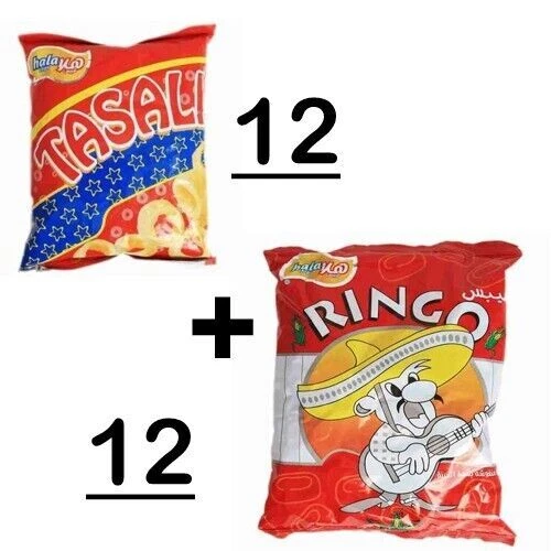 24X Hala Chips Ringo + Tasali 28 Gr - رينغو - تسالي شيبس هلا