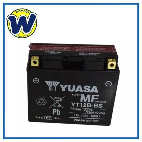 Batería YUASA YT12B-BS | HJT12B-FP-S | MBT12B4 | 12V | Moto | Envío 24hrs