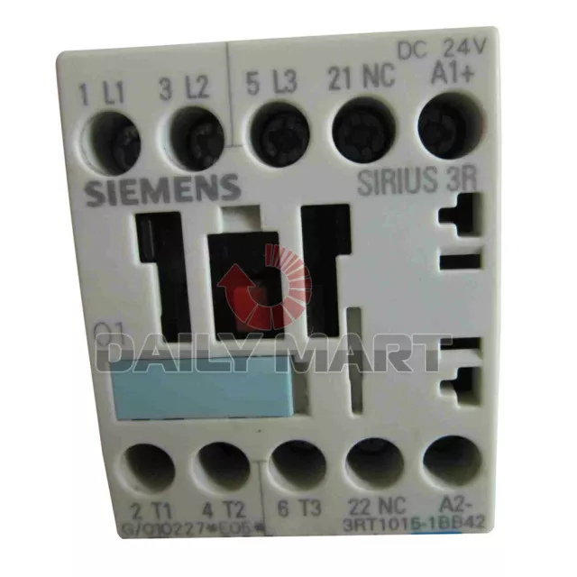 1pc New Siemens 3RT1015-1BB42 Contactor 3 Pole Auxiliary NC 24VDC 7A Breaker 2