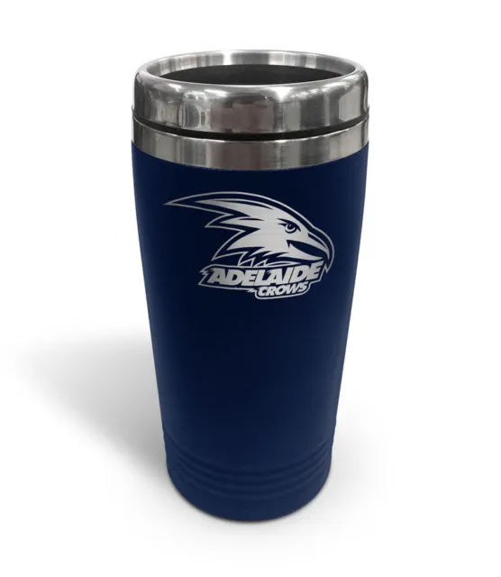 Adelaide Crows AFL TRAVEL Coffee Mug Cup Double Wall Stainless Steel Gift