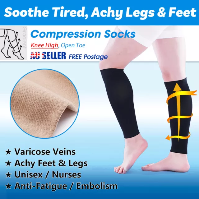 Calf Compression Socks Hose Women Men for Nursing,Pregnancy,Travel,Flight,Nurses