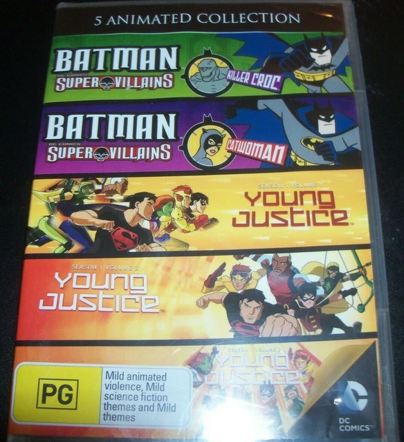 BATMAN SUPER VILLAINS & Young Justice - 5 DVD (Australia Region 4) DVD ...