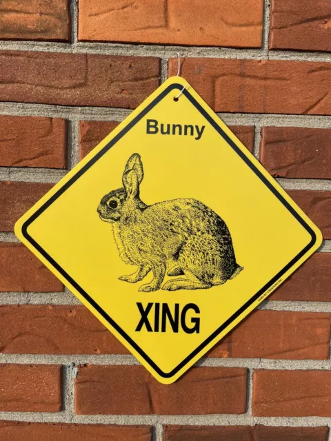 Bunny Crossing Sign: 'Bunny XING'. NEW!! KC creations Rabbit