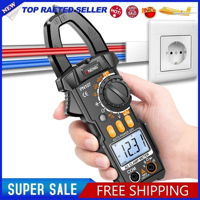 Digital Clamp Meter 600A AC Current Tester LCD Screen Data Hold Electrical Tools