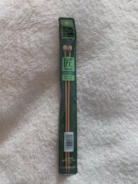 Clover Takumi Bamboo Premium Wood Knitting Needles Size Us No.3 Made In Japan