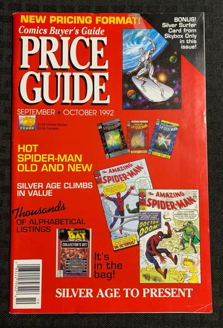 1992 SEPT/OCT COMIC BUYERS GUIDE Price Guide Magazine VG 4.0 NO CARD ...