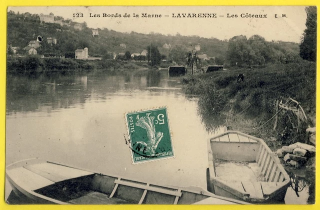 cpa Les Bords de Marne 94 - LA VARENNE Les CÔTEAUX Barques Ed. E. MALCUIT, PARIS