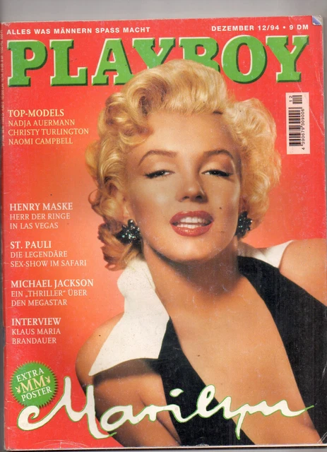 PLAYBOY 12 Dezember 1994 MARILYN MONROE Iris Kaufmann Kult EUR 4,99