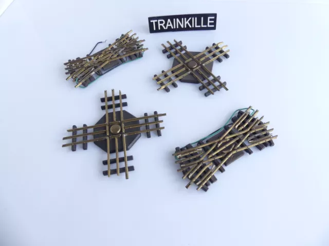 Turret / Gastou Wood Sleepers Brass Rail 4 Miscellaneous Cross Switches (1)