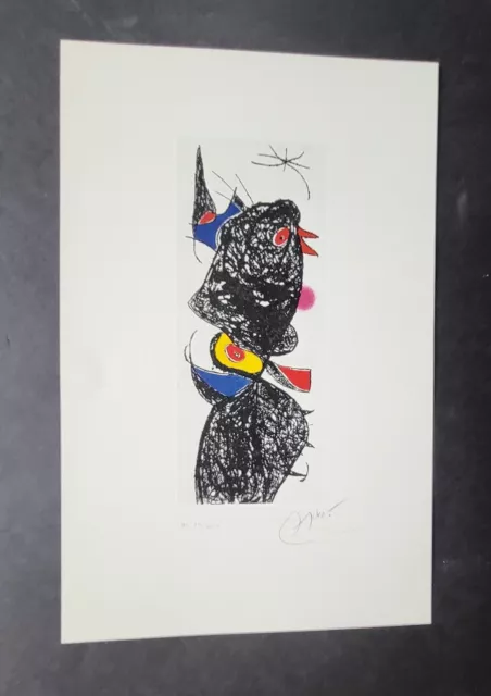 Joan Miro "Le Coq De Bruyere"  Mounted offset Lithograph Limited Ed. 1991