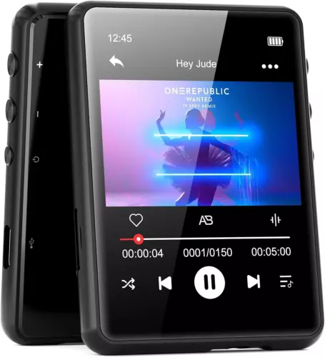 MECHEN 64GB MP3 Player Bluetooth 5.3 with 2.4" Full Touch Black