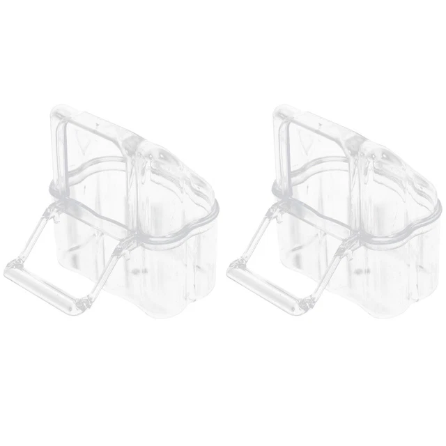 2 piezas alimentador de comida para aves cazador de aves bandeja para pájaros tazón de agua loro alimentador de agua