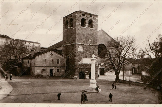 1936 TRIESTE Cattedrale di S. Giusto piazza Cartolina animata