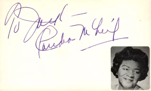 Claudia McNeil Signed Auto 3x5 Index Card Raisin in the Sun