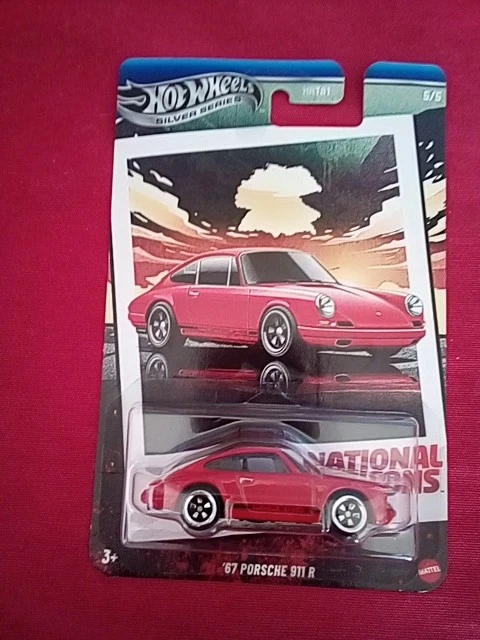 Modèle Réduit Porsche 911 R 1967 - échelle 1:64 - Hot Wheels Silver Series - Neuf